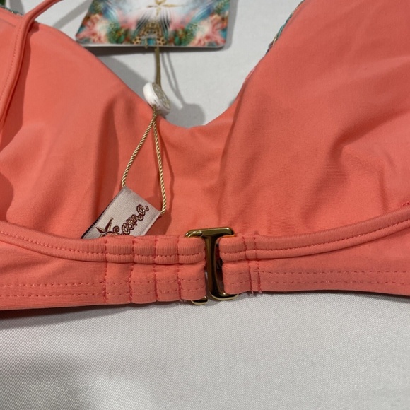 NEW $168 Luli Fama [ Large ] Fiego Divino Criss-Cross Bikini Top +‎ Bottom - Picture 10 of 16